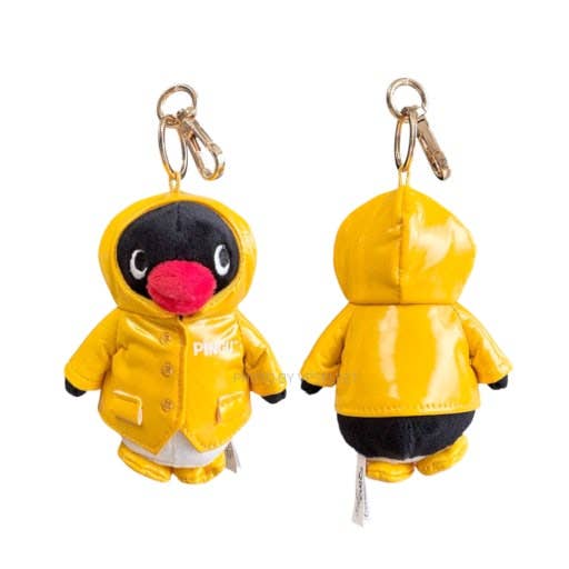 Pingu Raincoat Plush Keychain