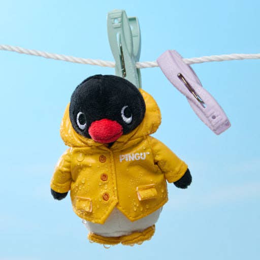 Pingu Raincoat Plush Keychain