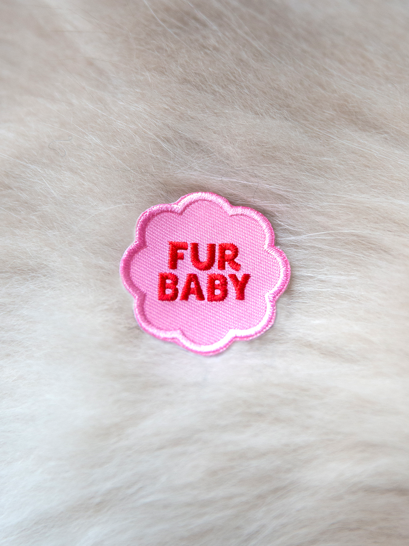 Fur Baby iron-on patch for dogs and cats