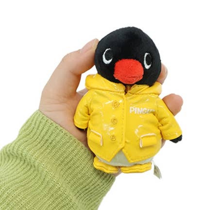 Pingu Raincoat Plush Keychain