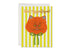Card with a orange cat illustration and &