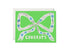 Greeting card with a bow design and &