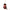 Plush Monchhichi  keychain with a red bib on a white background