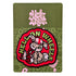 Embroidered patch with &