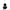 Black Monchhichi plush keychain with a white ribbon on a white background