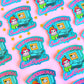 Stickers with a character holding a computer and text 'Professional Email Recipient' on a pink background.