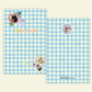 Two blue and white checkered sticker books