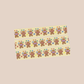 Washi tape with teddy bear pattern on a beige background