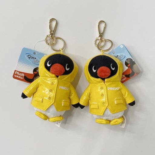 Pingu Raincoat Plush Keychain