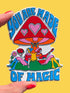 Colorful magnet with mushroom design and &
